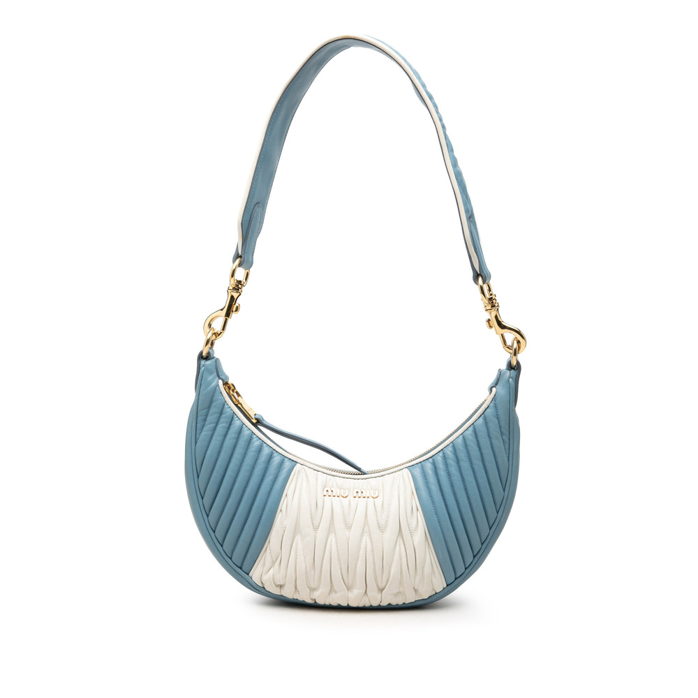 Pre-Loved Miu Miu Bicolor Matelasse Nappa Rider Shoulder Bag